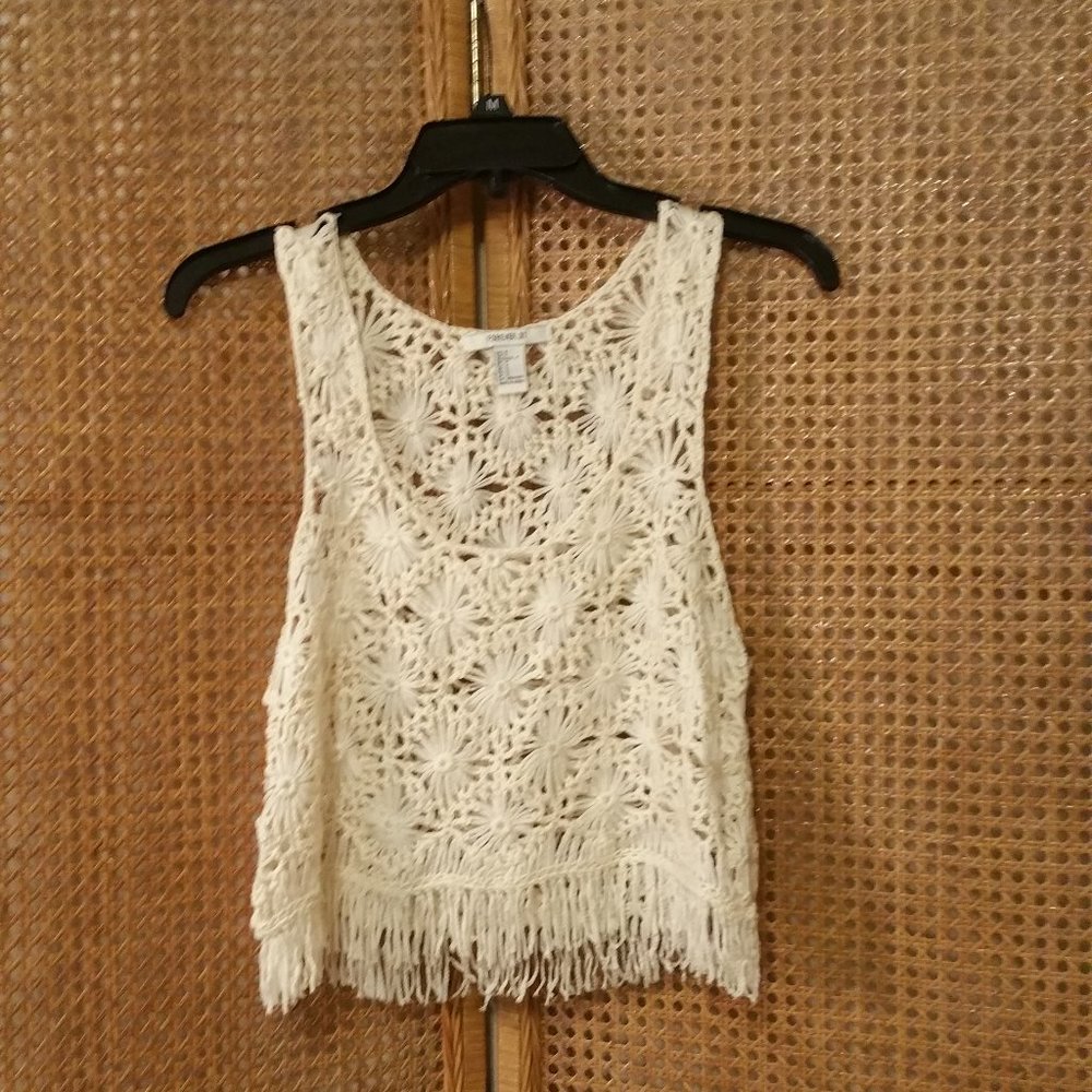 Forever 21 Macrame Cropped Tank